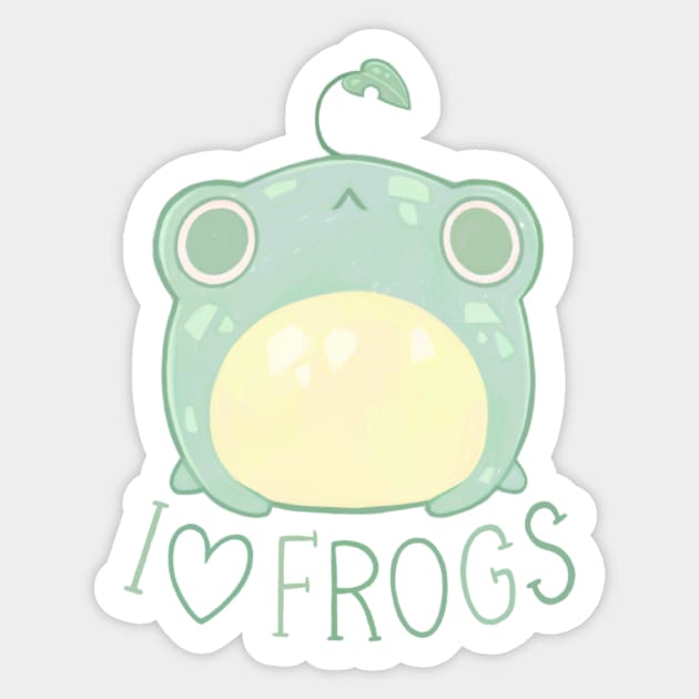 I Love Frogs Sticker by Niamh Smith Illustrations